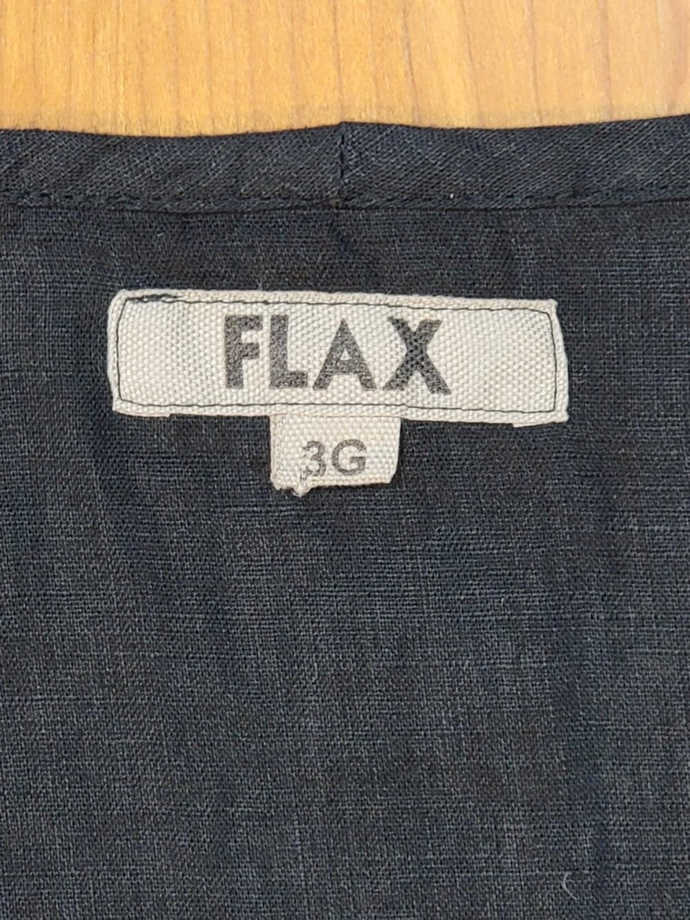 Flax Women's Black Linen 3/4 Sleeve Pullover Scoop Neck Top - Size 24-26 - Picture 5 of 7